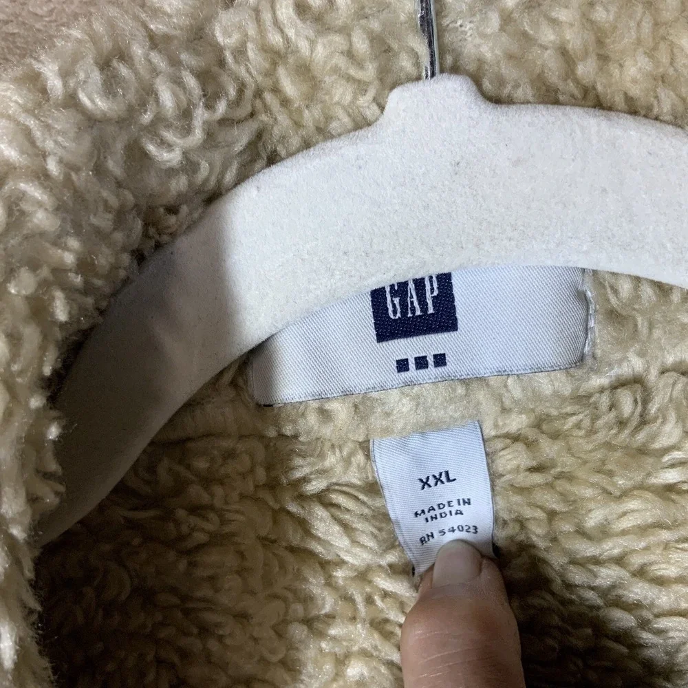 VTG Gap Kids‎ XXL Sherpa Lined Denim Jacket Chore Barn Coat EUC